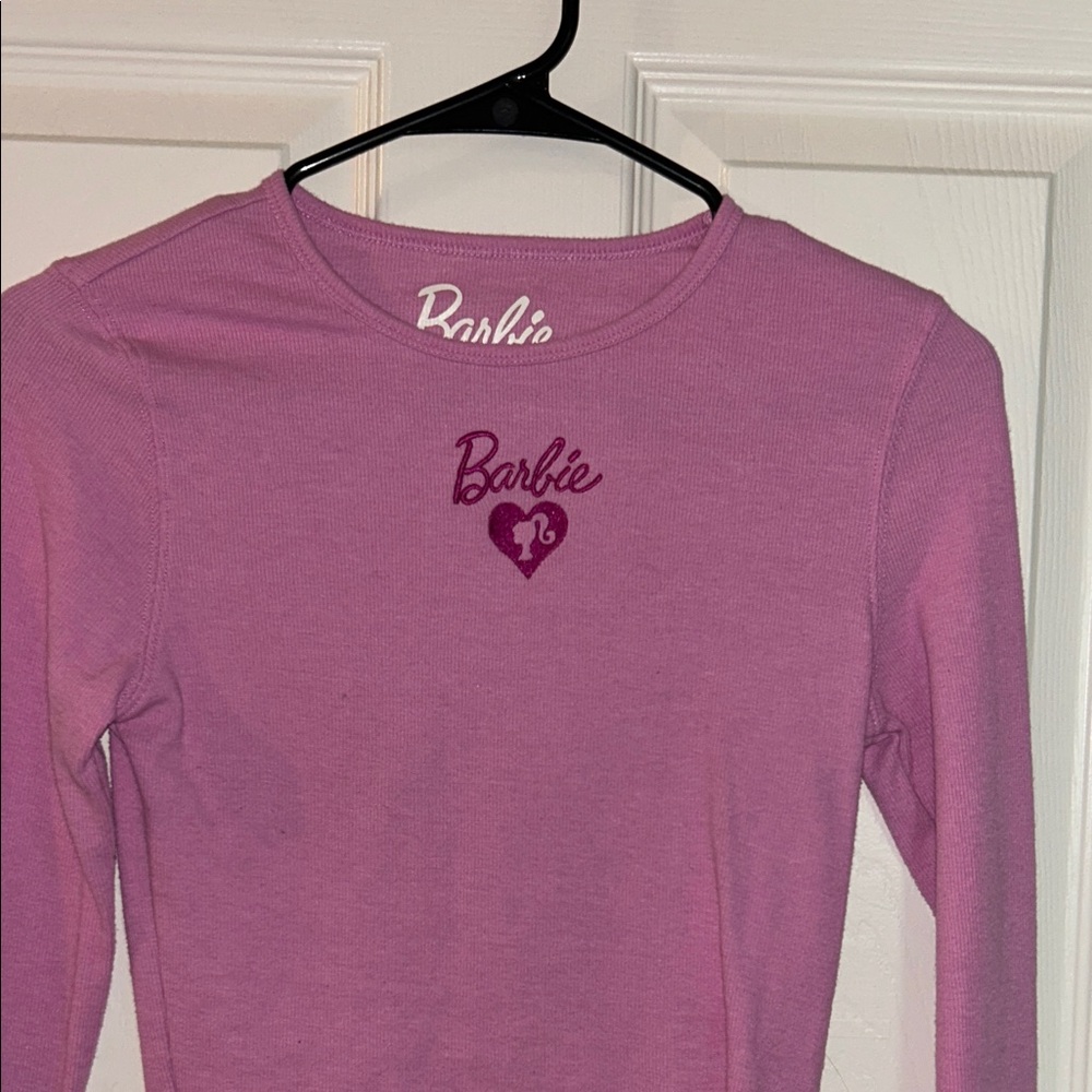 Barbie Logo Pink Long Sleeve Top - Picture 2 of 5
